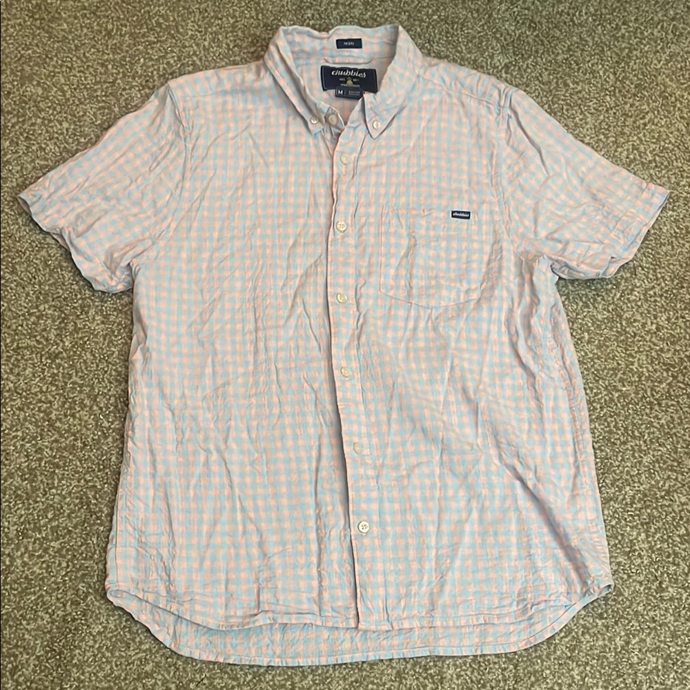 Chubbies Gingham Lightweight Casual Button Down Shirt